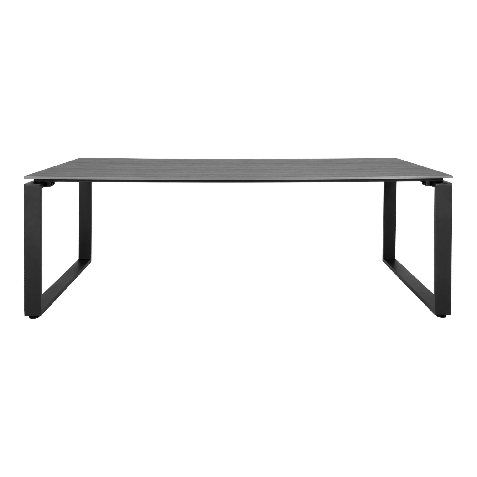 Garten Esstisch Emilio - 210×100 cm aus Nonwood & Aluminium (Grau/Schwarz)