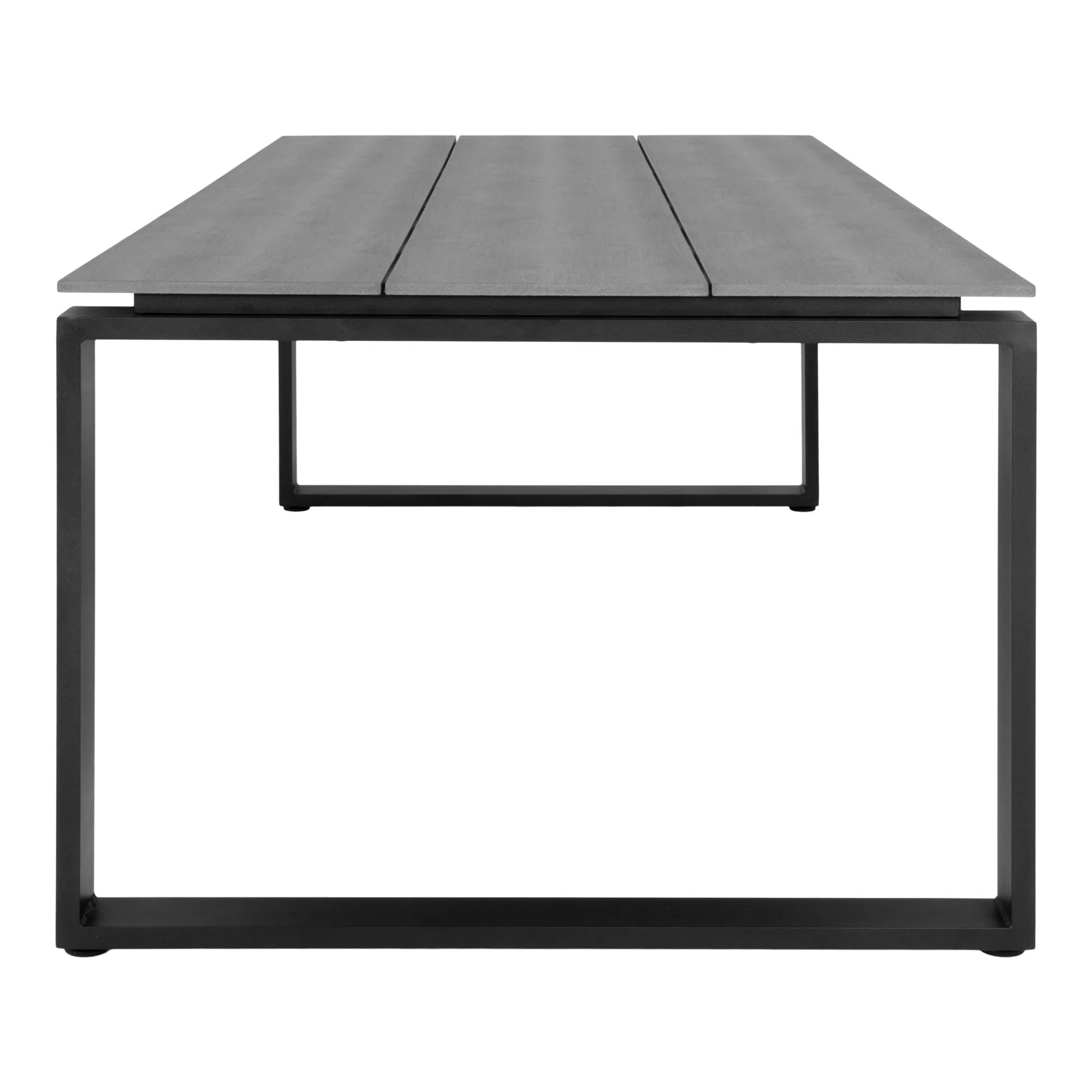 Garten Esstisch Emilio - 210×100 cm aus Nonwood & Aluminium (Grau/Schwarz)
