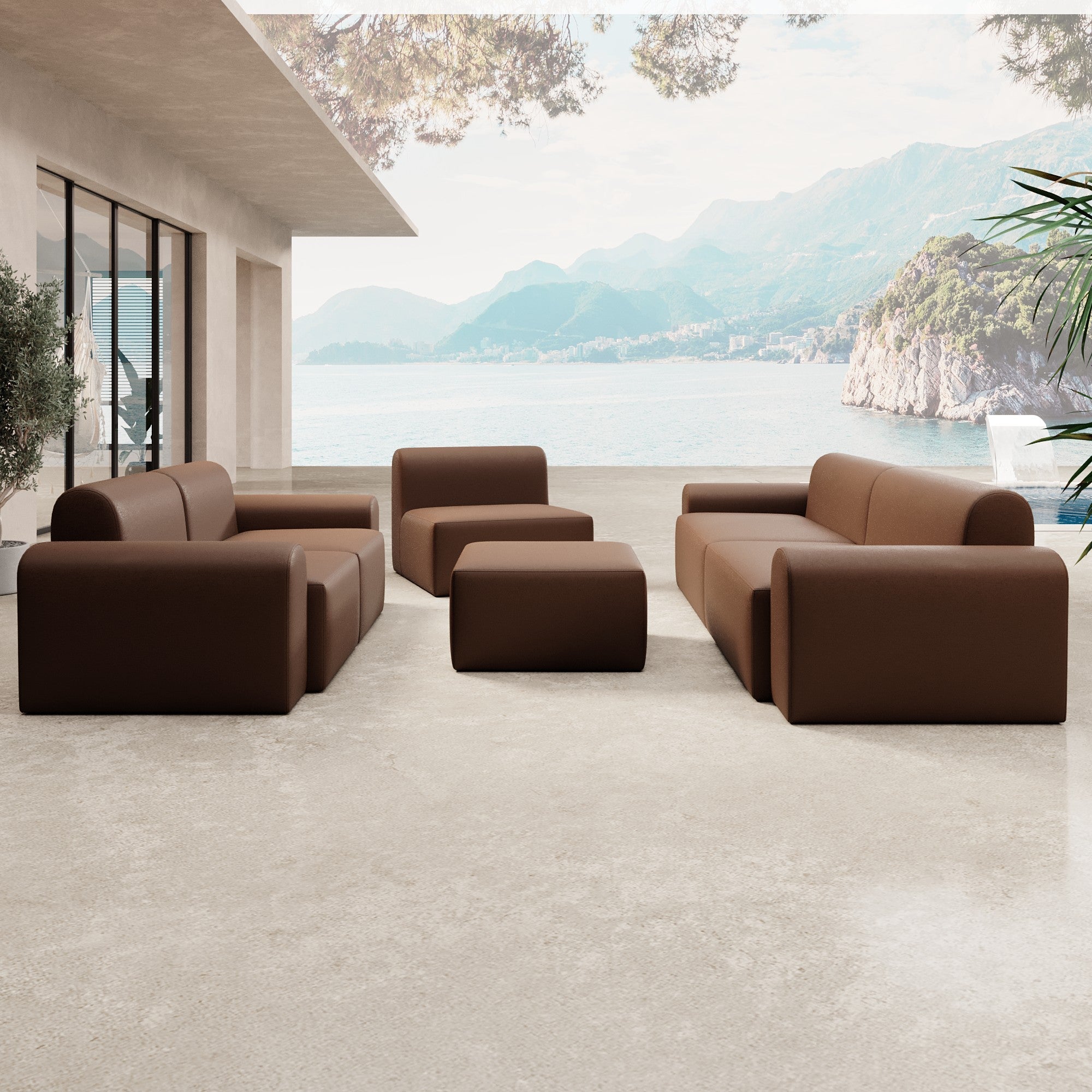 Modulares Gartensofa Relax Set "Lounge Ensemble"