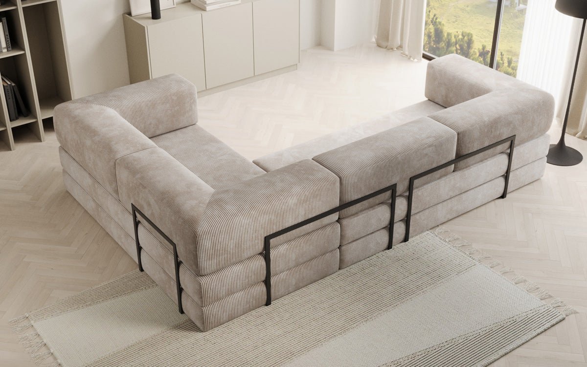 Designer Sofa Lazy L closed in Cord