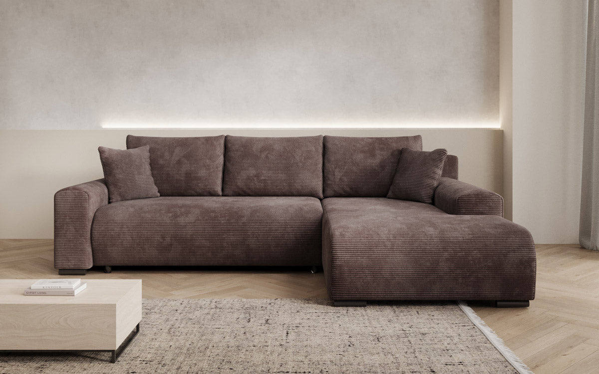 Designer Sofa Nelly mit Schlaffunktion und Stauraum