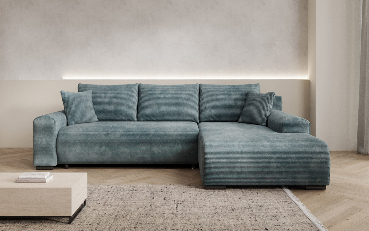 Designer Sofa Nelly mit Schlaffunktion und Stauraum