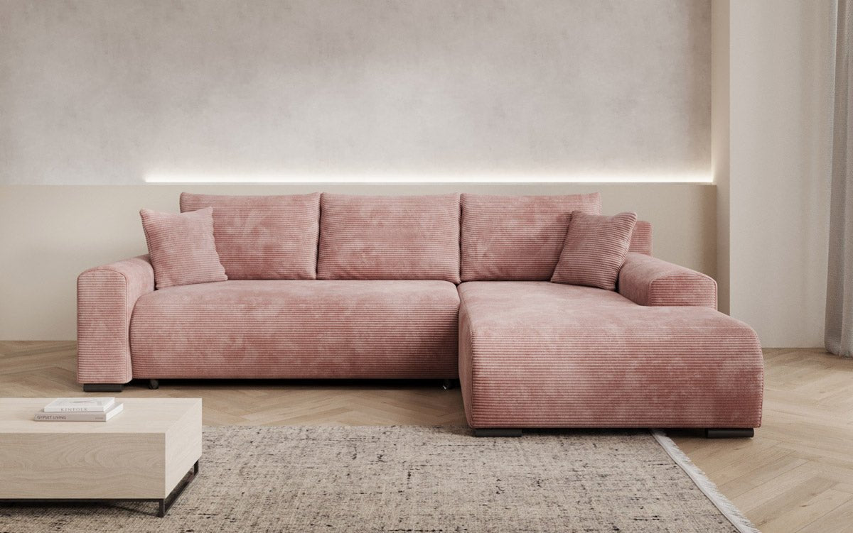 Designer Sofa Nelly mit Schlaffunktion und Stauraum