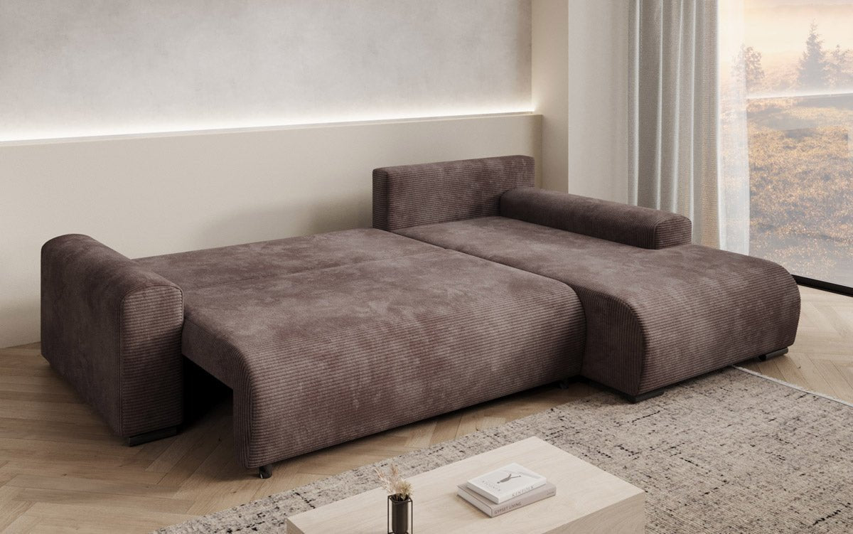 Designer Sofa Nelly mit Schlaffunktion und Stauraum