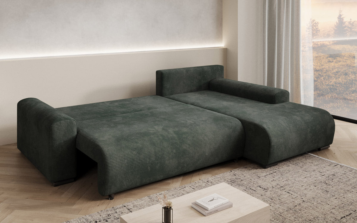 Designer Sofa Nelly mit Schlaffunktion und Stauraum