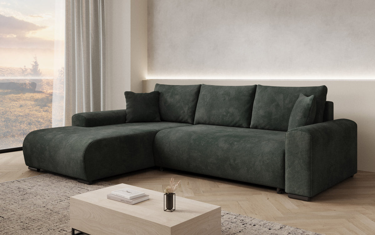 Designer Sofa Nelly mit Schlaffunktion und Stauraum