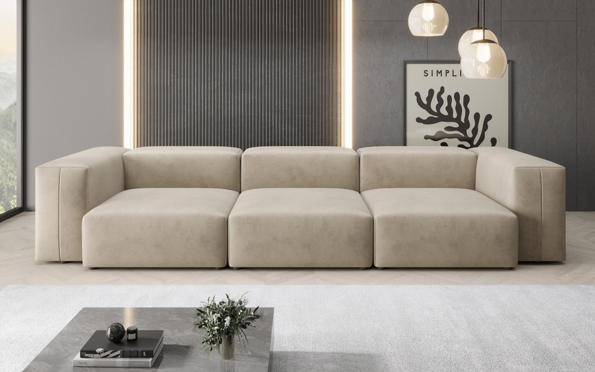 Designer 3 Sitzer Sofa Snug in Samt