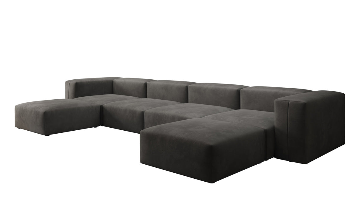 Designer U Sofa Snug in Samt