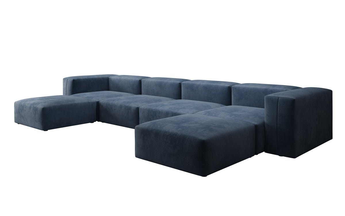 Designer U Sofa Snug in Samt