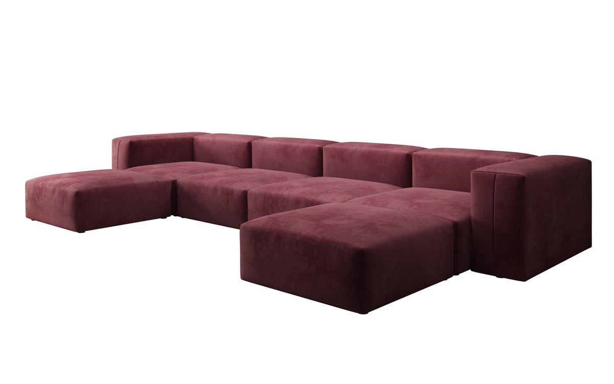 Designer U Sofa Snug in Samt