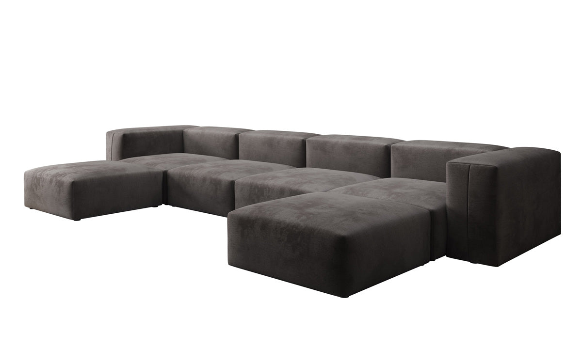 Designer U Sofa Snug in Samt