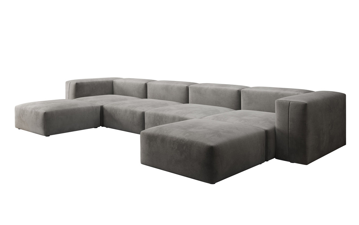 Designer U Sofa Snug in Samt