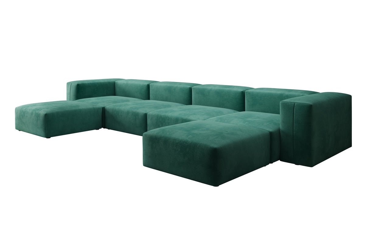 Designer U Sofa Snug in Samt