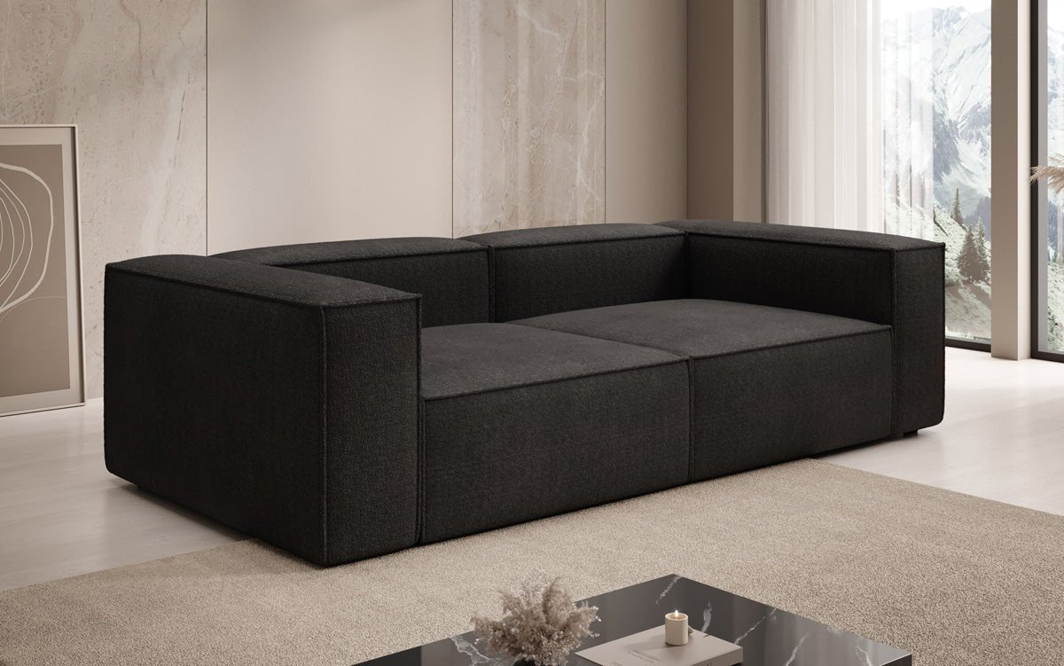 Designer Sofa Lesley 3 Sitzer in Bouclé