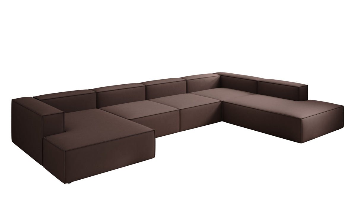 Designer Sofa Lesley U XXL in Stoff