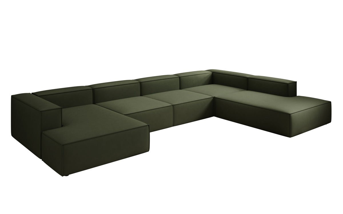 Designer Sofa Lesley U XXL in Stoff