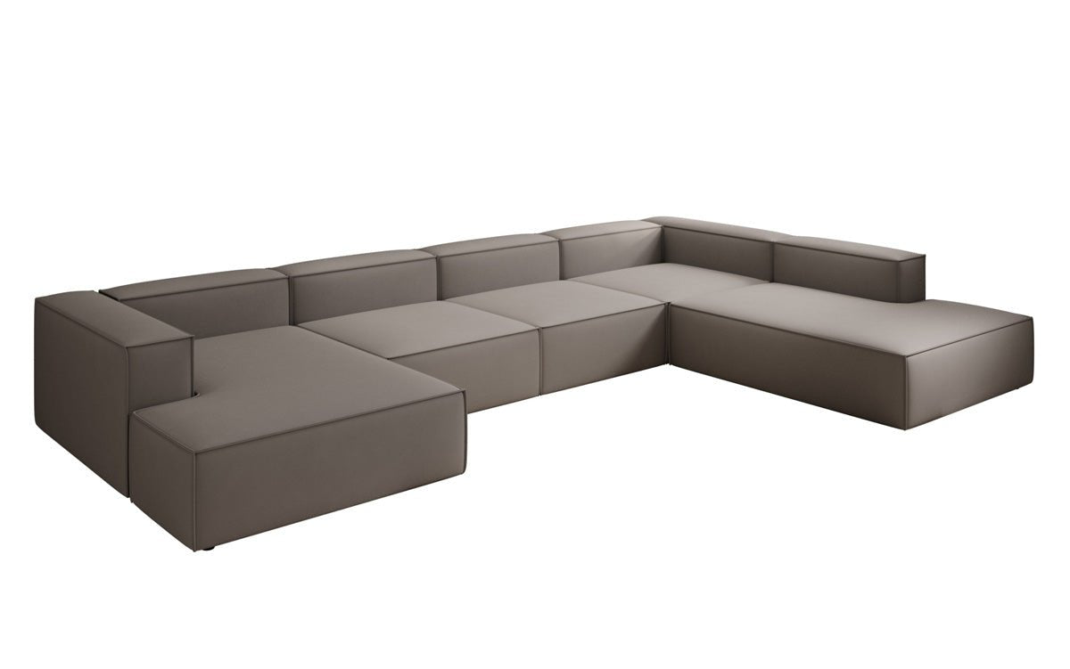 Designer Sofa Lesley U XXL in Stoff