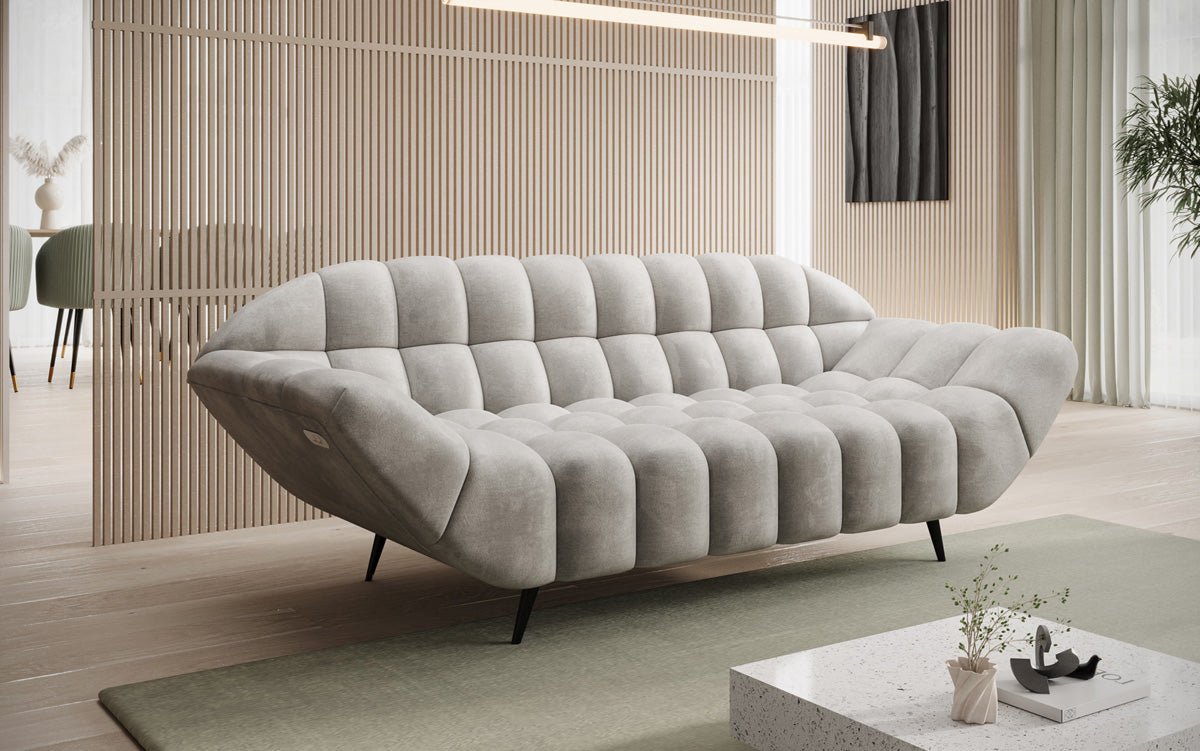 Designer 2-Seater Sofa Amora in Velvet