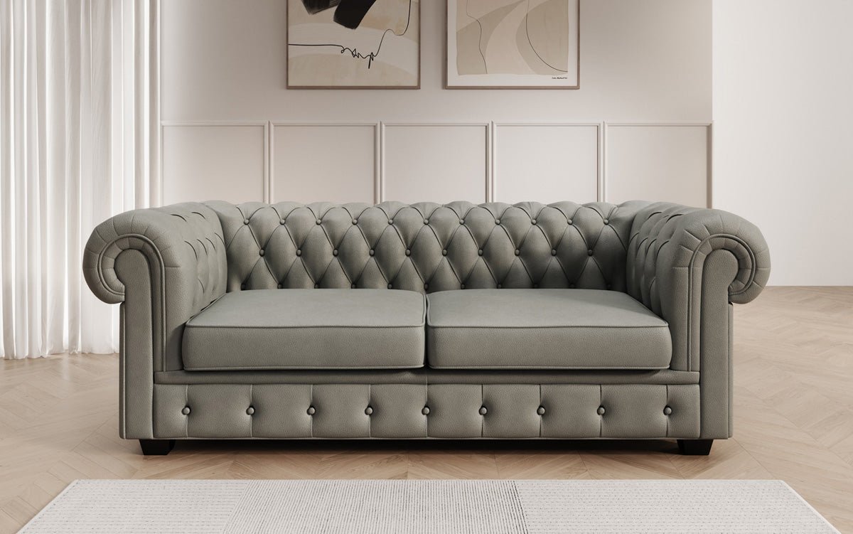 Chesterfield 3 Sitzer Sofa Royal in Echtleder