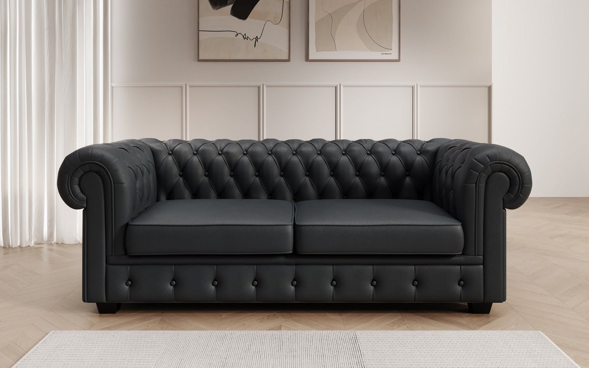 Chesterfield 3 Sitzer Sofa Royal in Echtleder