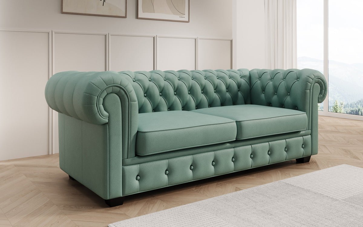 Chesterfield 3 Sitzer Sofa Royal in Echtleder