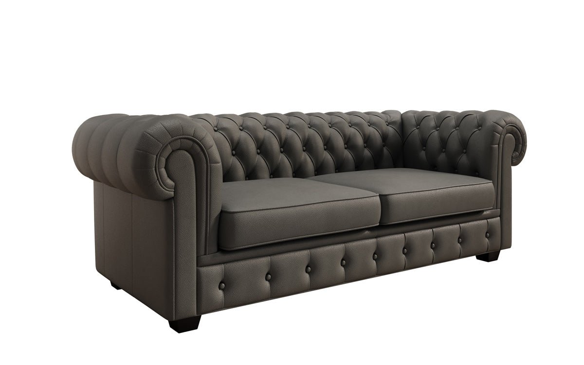 Chesterfield 3 Sitzer Sofa Royal in Echtleder