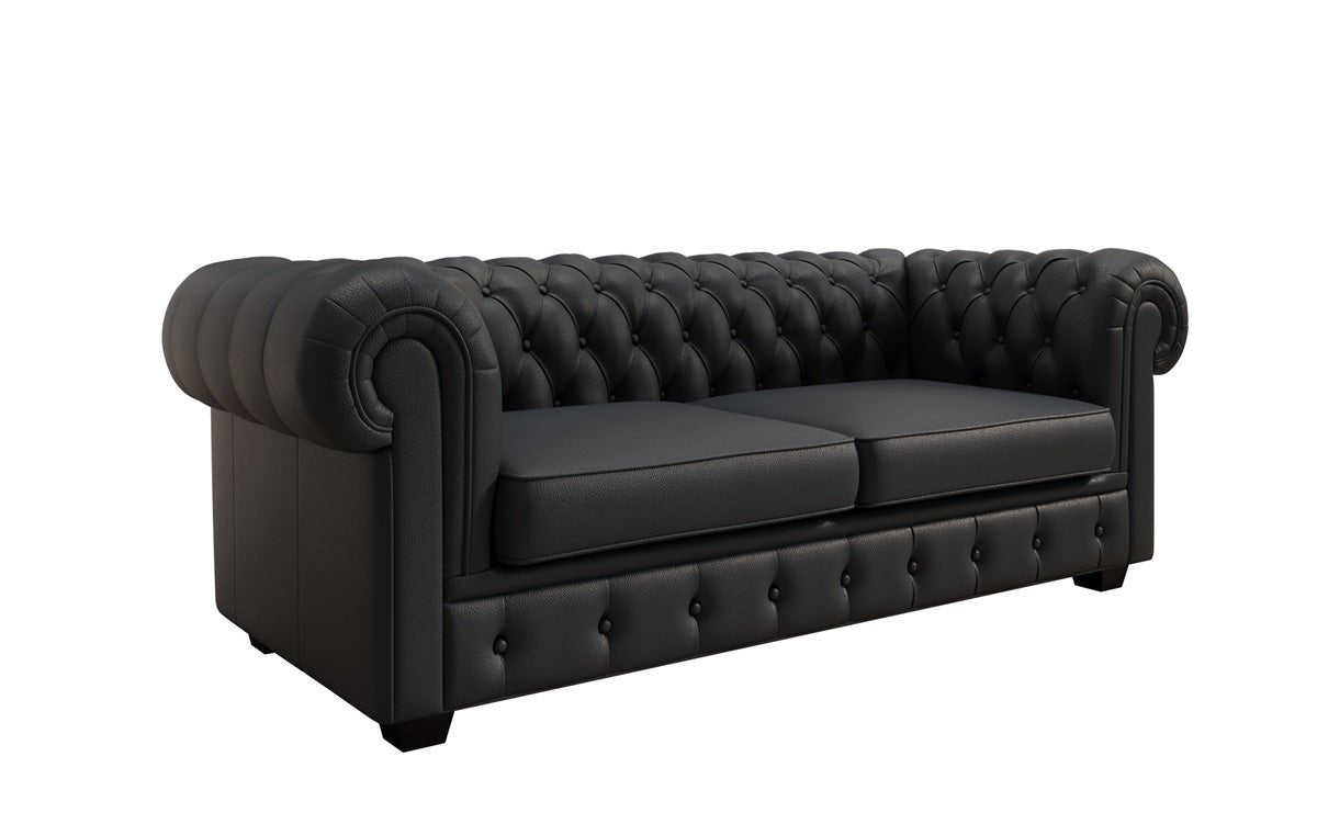 Chesterfield 3 Sitzer Sofa Royal in Echtleder