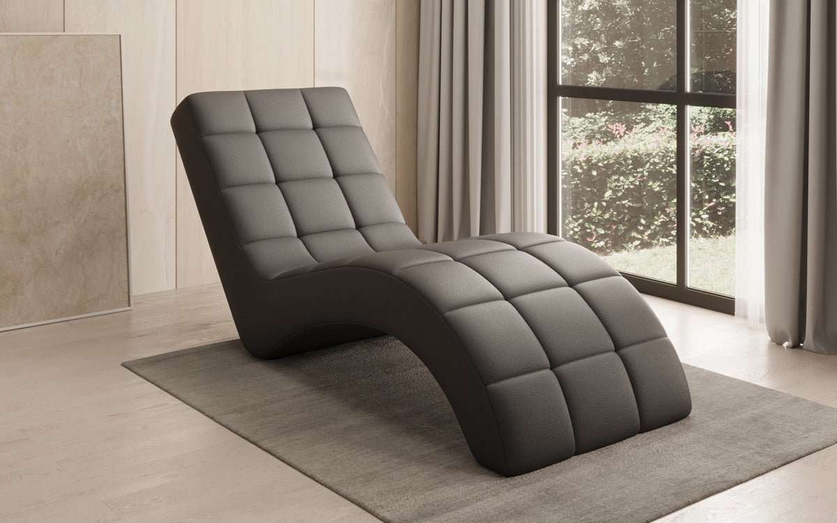 Designer Relax-Liege Nela in Echtleder