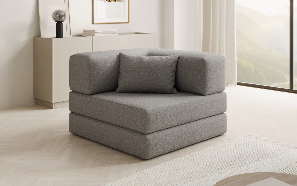 Designer Sofa-Sessel Lazy in Bouclé