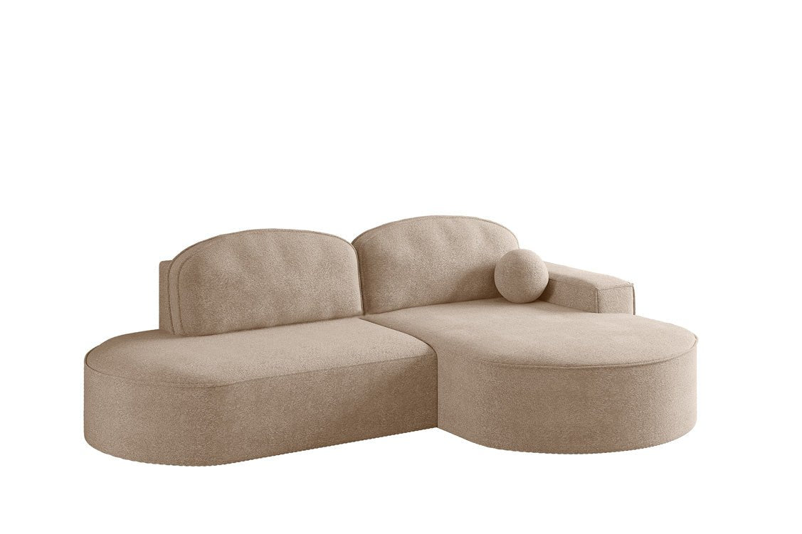 Designer Sofa Lenny Bouclé mit Schlaf- und Klappfunktion