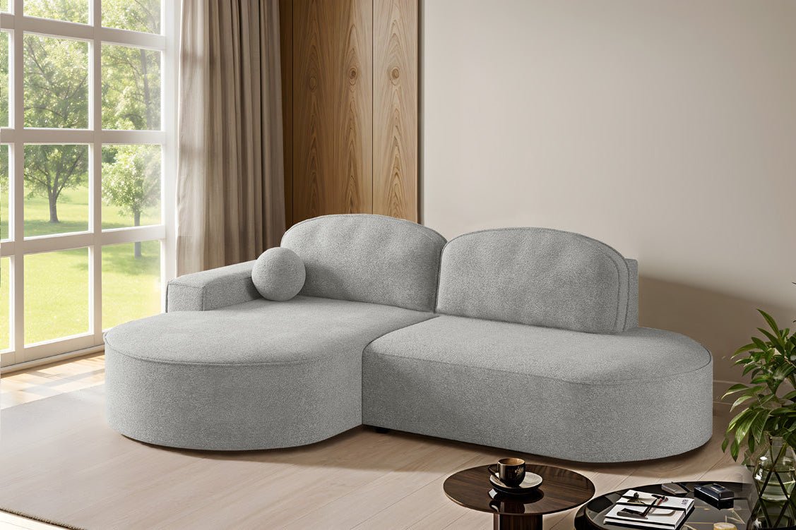 Designer Sofa Lenny Bouclé mit Schlaf- und Klappfunktion