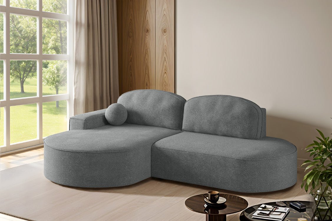 Designer Sofa Lenny Bouclé mit Schlaf- und Klappfunktion