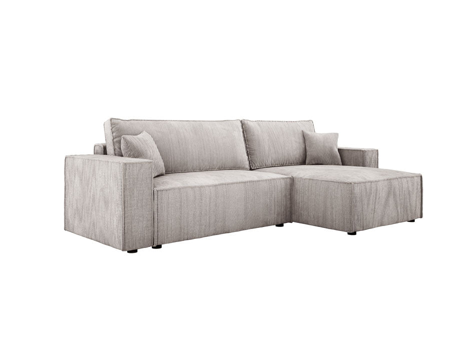 Designer Sofa Velanova mit Schlaffunktion und Stauraum aus Cord