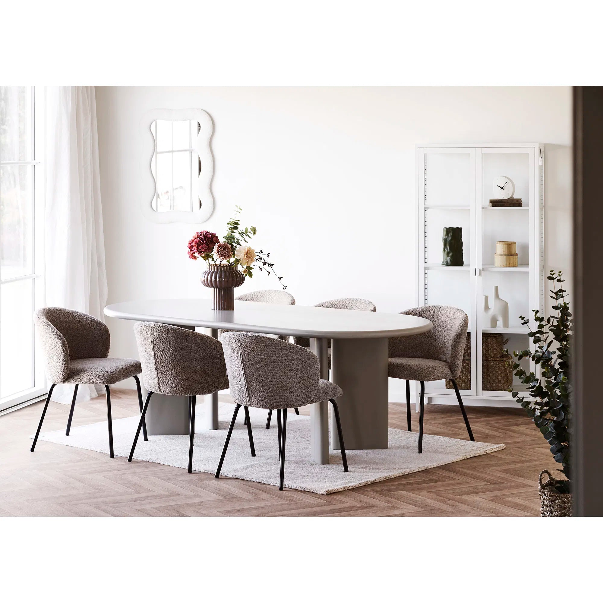 Spiegel Fiorenzo – Teddy-Design in Weiß