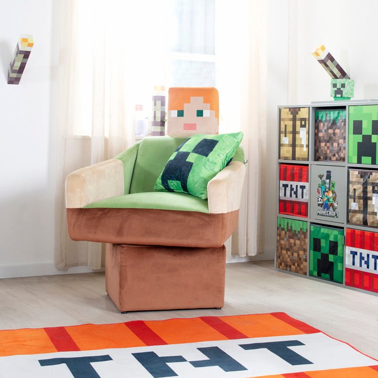 Minecraft swivel chair "Alex" – with armrests & headrest