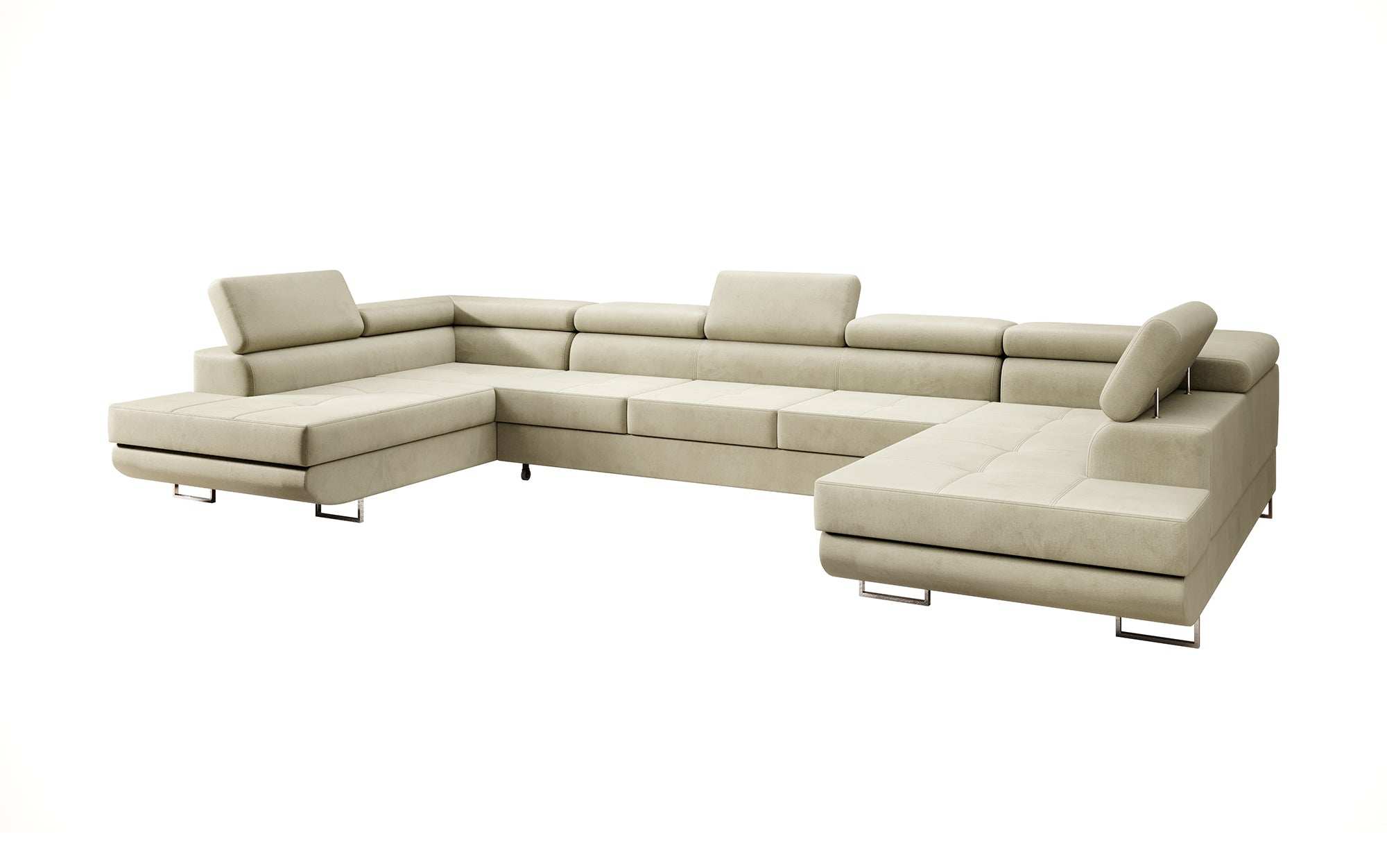 Designer Sofa Taormina mit Schlaf- und Klappfunktion (Samt)