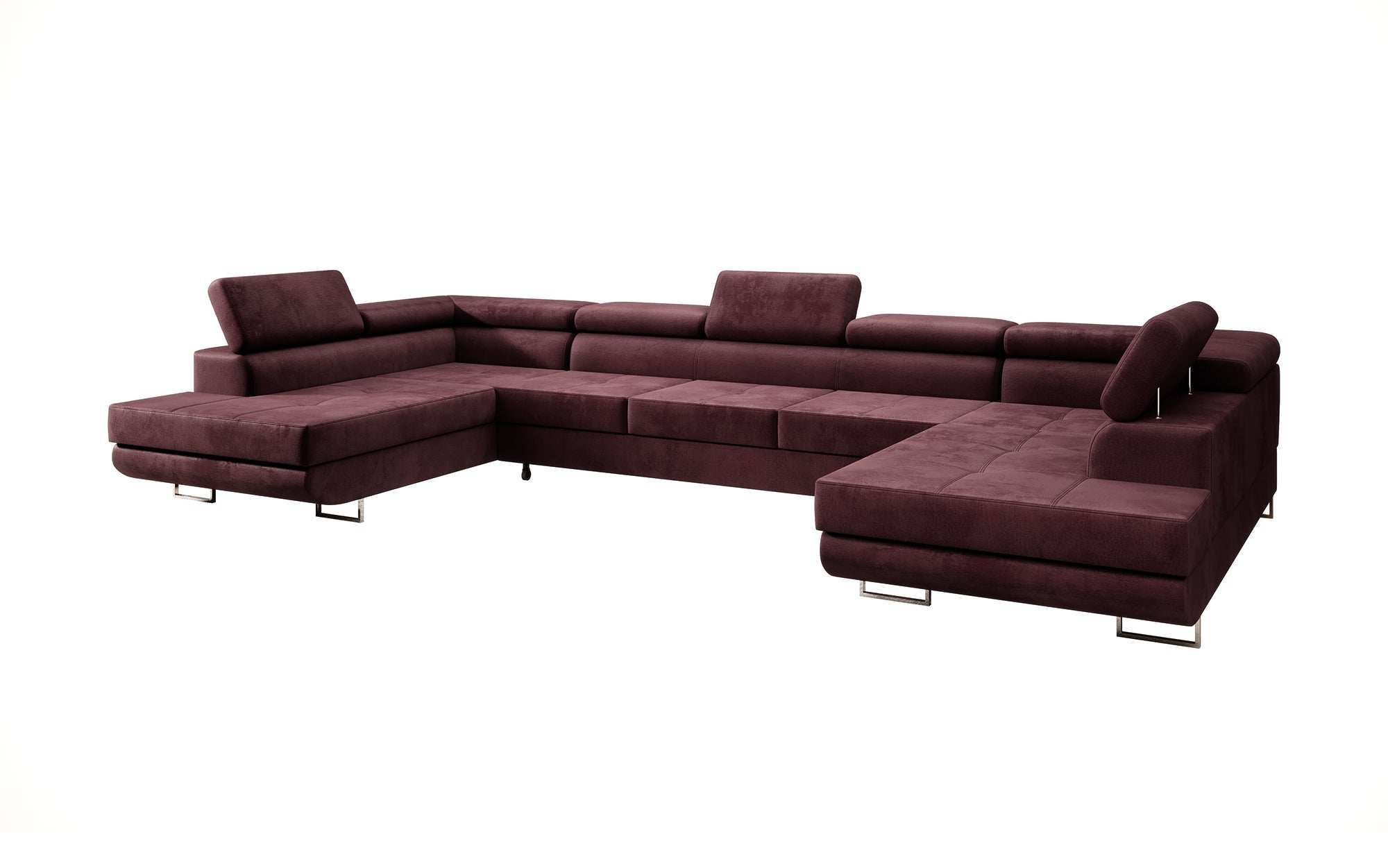 Designer Sofa Taormina mit Schlaf- und Klappfunktion (Samt)