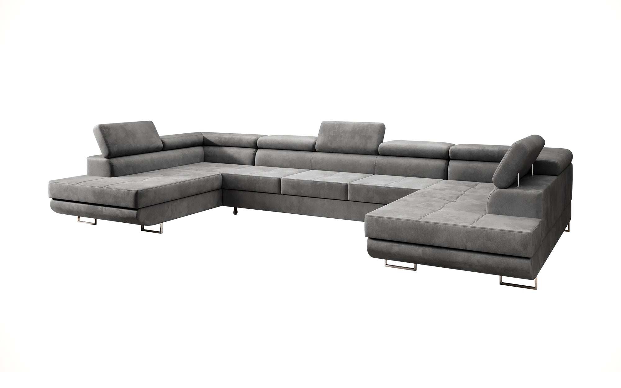 Designer Sofa Taormina mit Schlaf- und Klappfunktion (Samt)