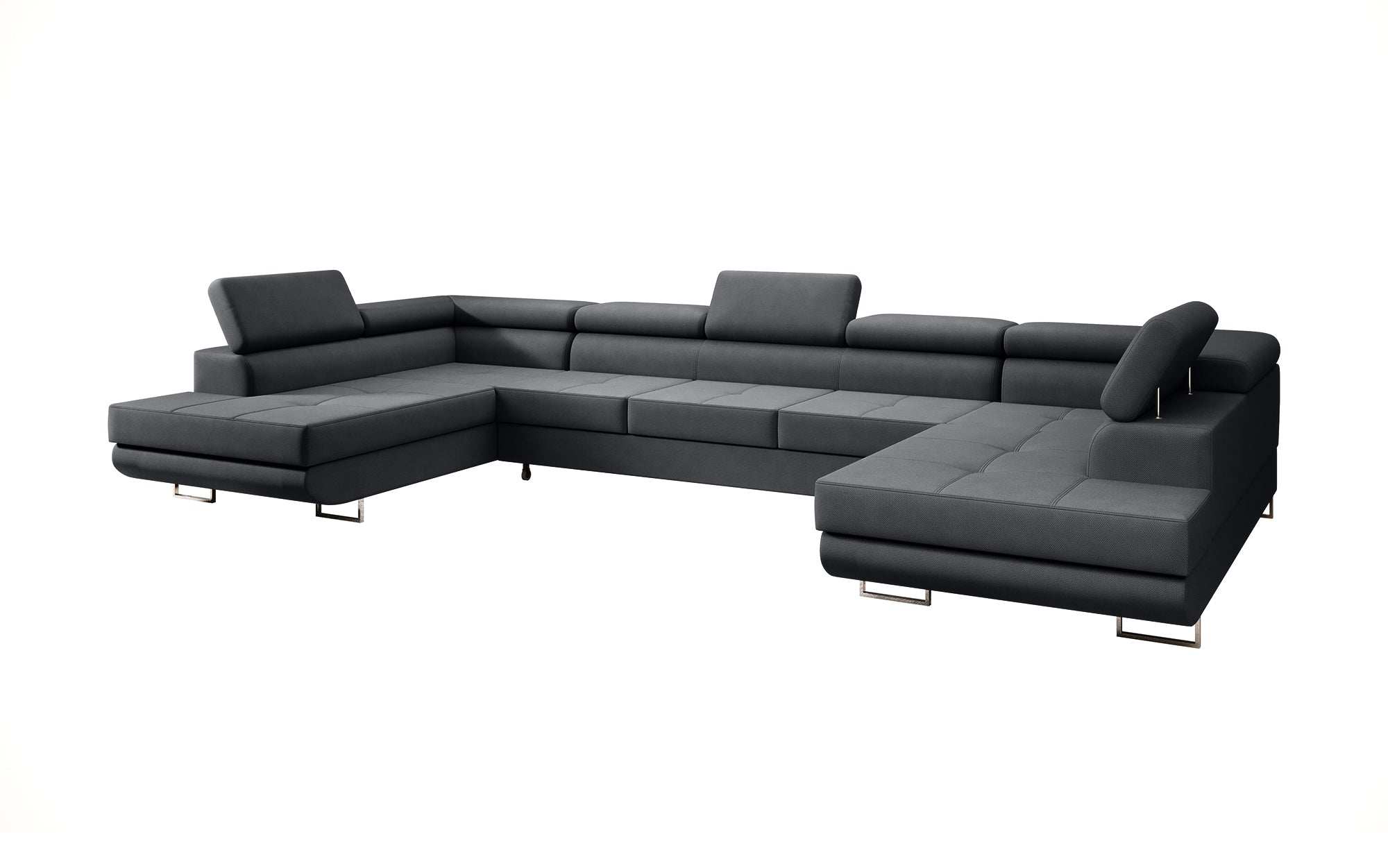 Designer Sofa Taormina mit Schlaf- und Klappfunktion (Samt)