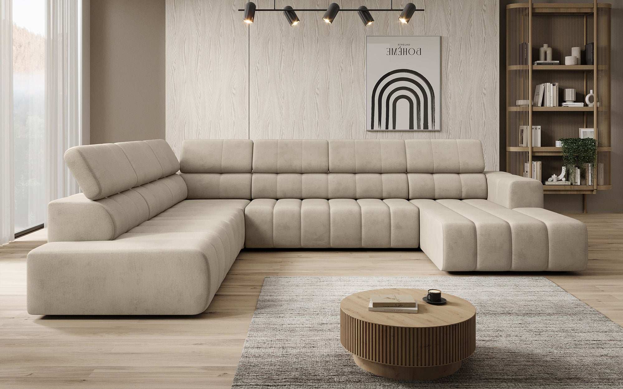 Designer Sofa Aurora Maxi mit elektrischer Sitzerweiterung