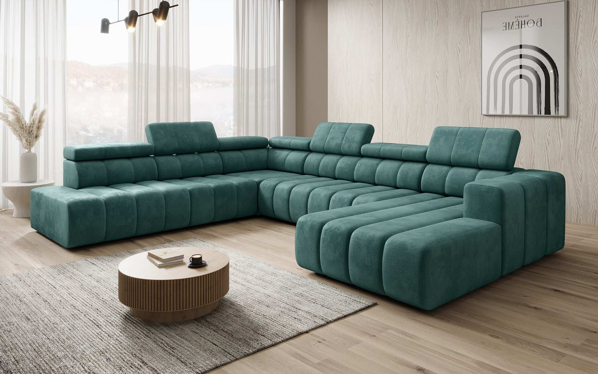 Designer Sofa Aurora Maxi mit elektrischer Sitzerweiterung