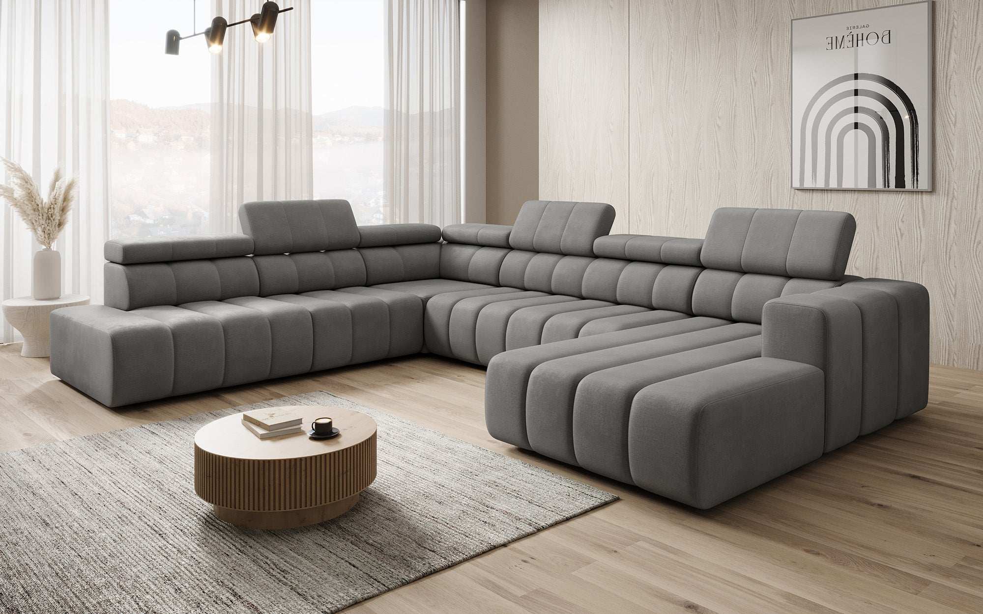 Designer Sofa Aurora Maxi mit elektrischer Sitzerweiterung