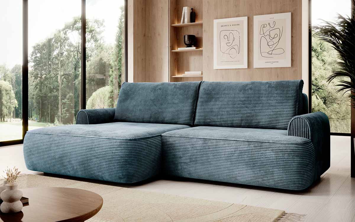 Designer Sofa Onelio mit Stauraum und Schlaffunktion