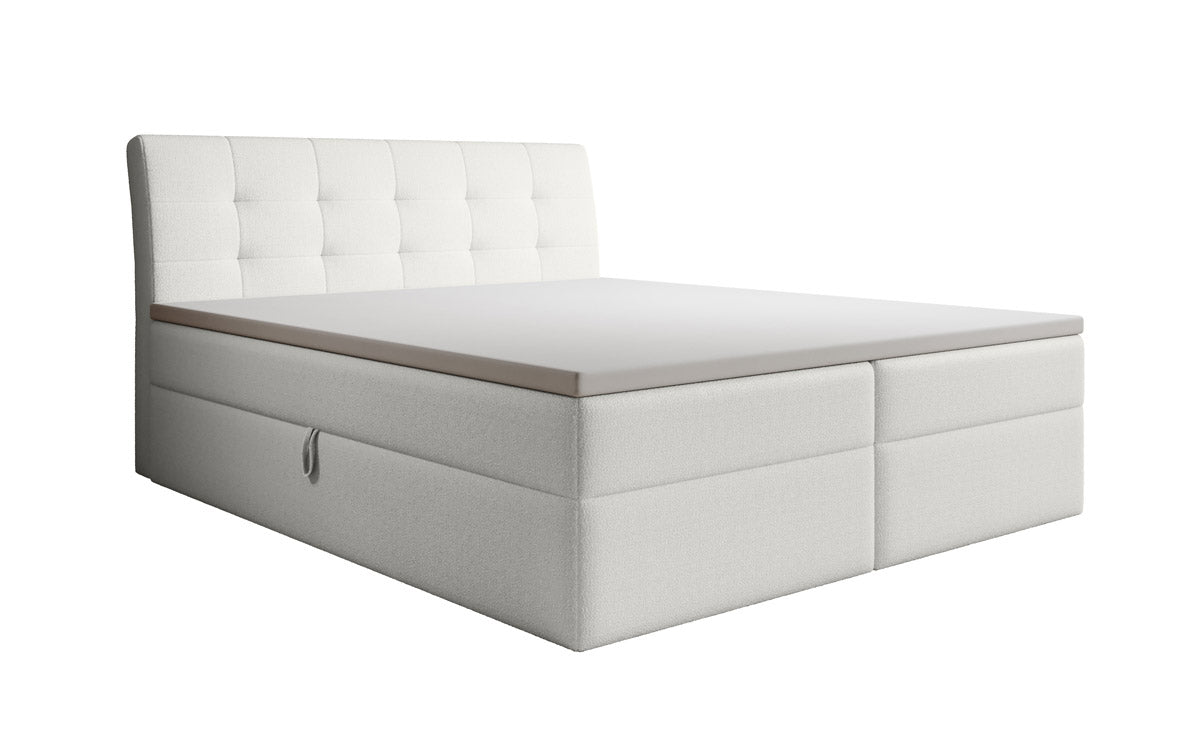 Boxspringbett Amalia Bouclé mit Stauraum