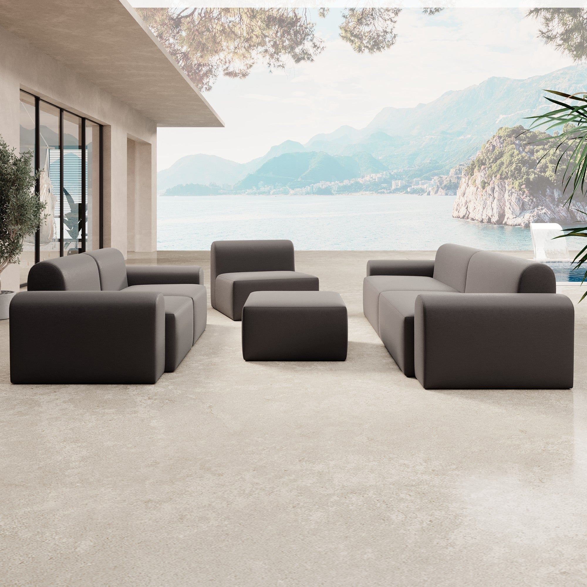Modulares Gartensofa Relax Set "Lounge Ensemble"