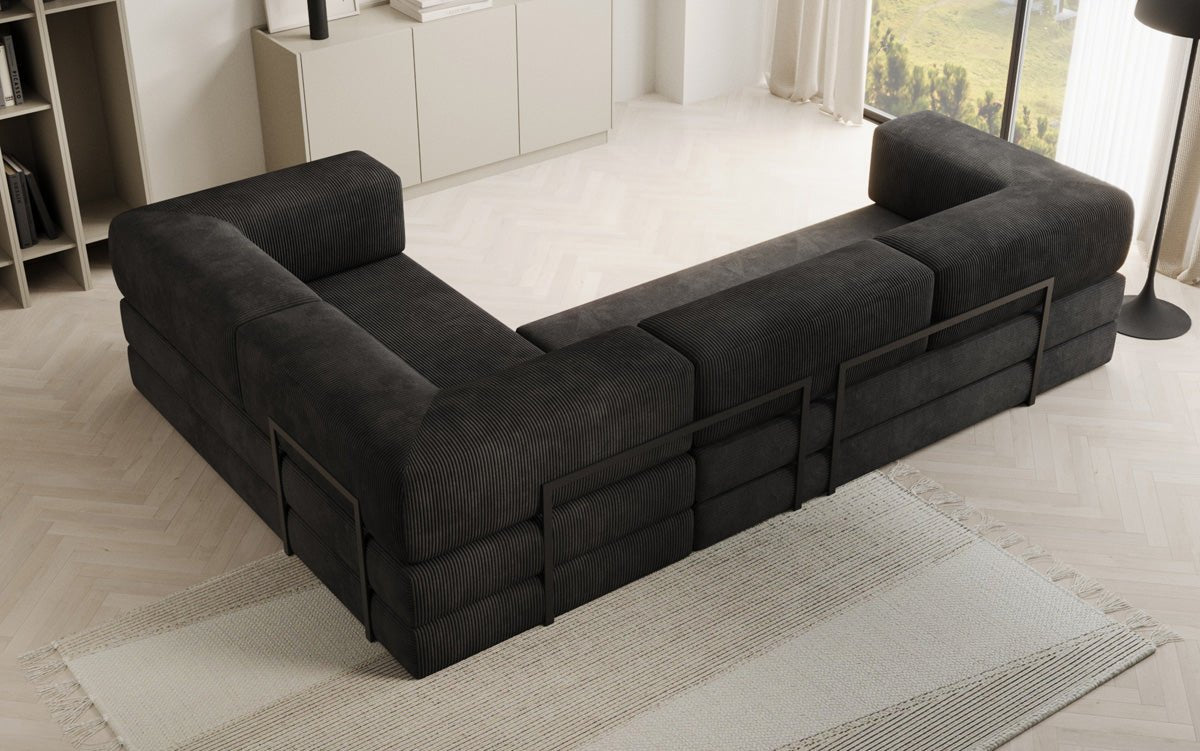 Designer Sofa Lazy L closed in Cord