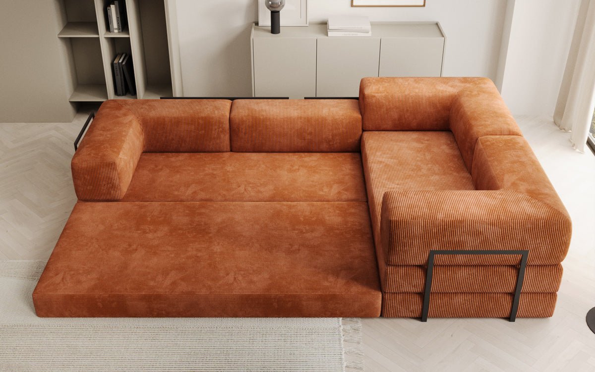 Designer Sofa Lazy L closed in Cord