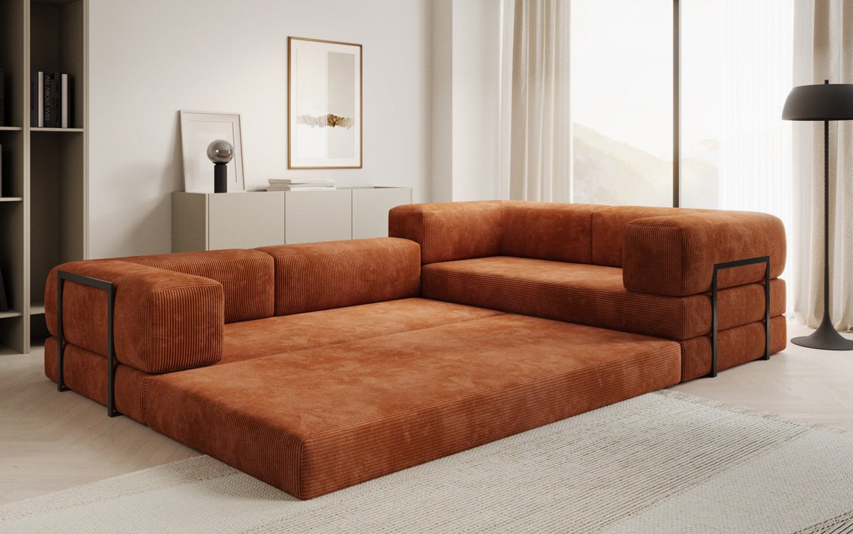 Designer Sofa Lazy L closed in Cord