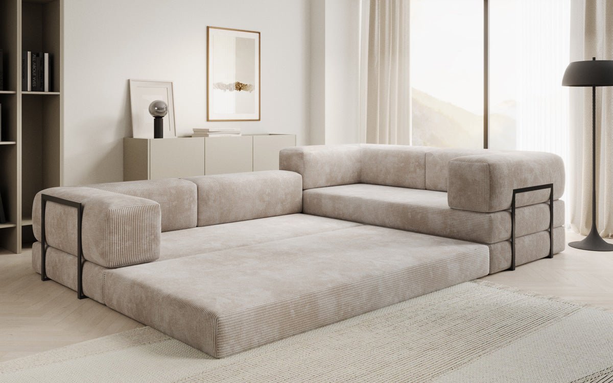 Designer Sofa Lazy L closed in Cord