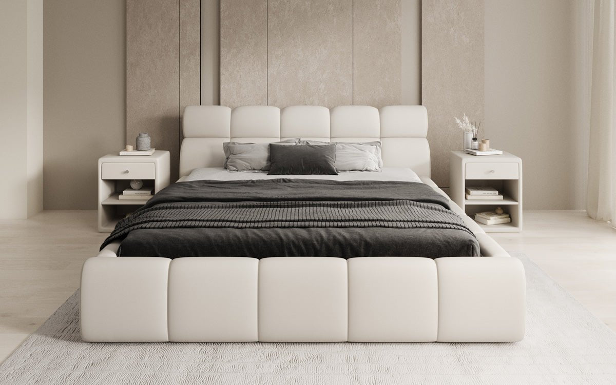 Designer Upholstered Bed Dallas Fabric with Storage